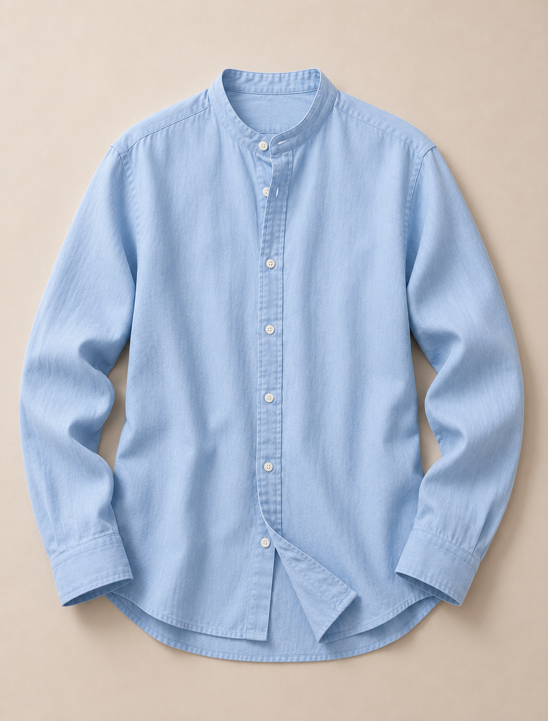 Tomis Half-Collar Shirt Sky Front