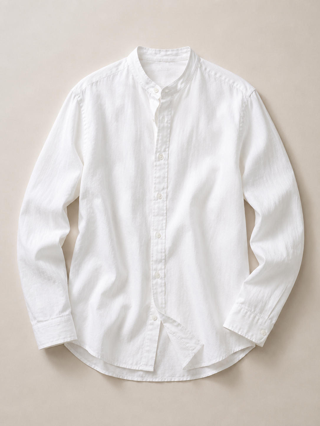 Tomis Half-Collar Shirt White Front